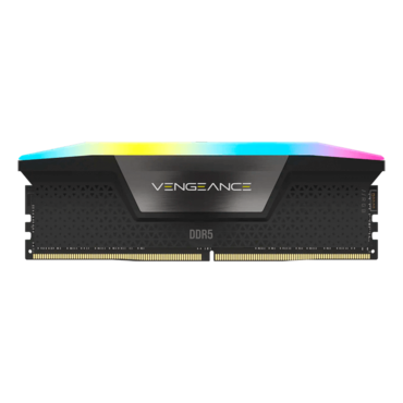 96GB (2 x 48GB) VENGEANCE® RGB DDR5 5200MT/s, CL38, Black, RGB LED, DIMM Memory