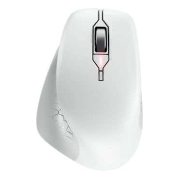 STREAM MOUSE COMFORT, 4000-dpi, Wireless, White, Laser Ergonomic Mouse