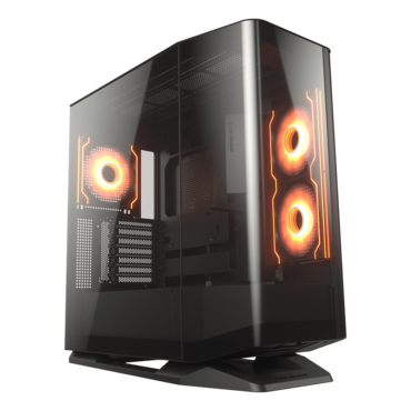 FV270 RGB, Tempered Glass, No PSU, E-ATX, Black, Mid Tower Case