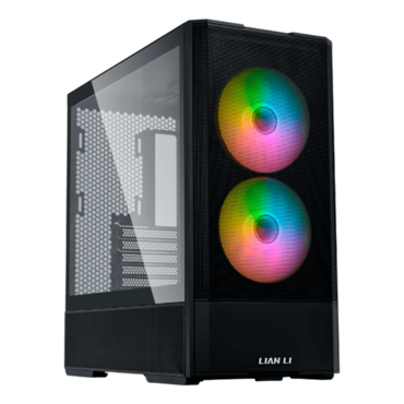 LANCOOL 207, Tempered Glass, No PSU, ATX, Black, Mid Tower Case