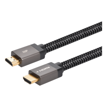 8K Certified Ultra High Speed HDMI Cable - Braided - 8K@60Hz, 4K@120Hz, 48Gbps, HDR, VRR, CL2 In-Wall Rated, 6ft, Black