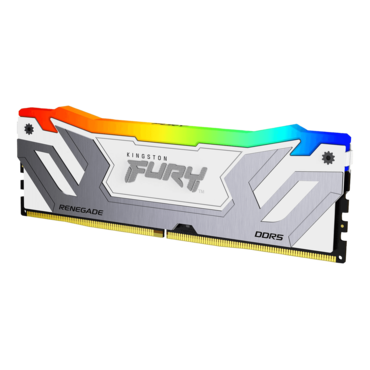24GB FURY™ Renegade DDR5 8400MT/s, CL40, White/Silver, RGB LED, CUDIMM Memory