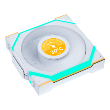 UNI FAN SL Wireless LCD 120 120mm, White, ARGB LEDs, 1900 RPM, 58.08 CFM, 29.5 dBA, Cooling Fan