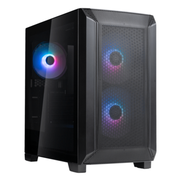 FARA 312X, Tempered Glass, No PSU, microATX, Black, Mini Tower Case