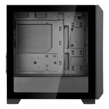 FARA 312X, Tempered Glass, No PSU, microATX, Black, Mini Tower Case