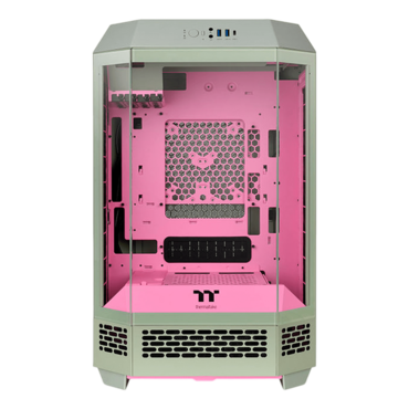 The Tower 300, Tempered Glass, No PSU, microATX, Matcha Plum, Mid Tower Case