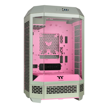 The Tower 300, Tempered Glass, No PSU, microATX, Matcha Plum, Mid Tower Case