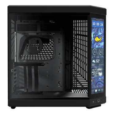 Y70, Touch Infinite, Tempered Glass, No PSU, E-ATX, Pitch Black, Mid Tower Case