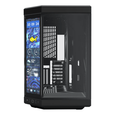 Y70, Touch Infinite, Tempered Glass, No PSU, E-ATX, Pitch Black, Mid Tower Case