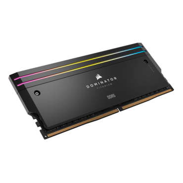 64GB (2 x 32GB) DOMINATOR® TITANIUM RGB DDR5 6400MT/s, CL32, Black, RGB LED, DIMM Memory