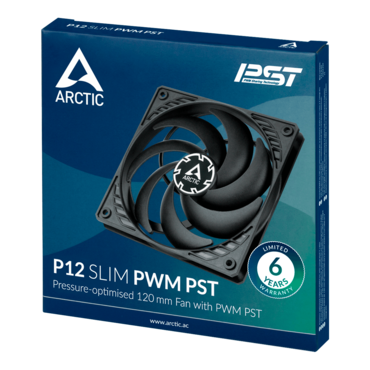 P12 Slim PWM PST, 120mm, 2100RPM, 34.51 CFM, 22.5 dBA, Cooling Fan