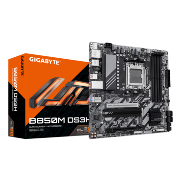 B850M DS3H, AMD B850 Chipset, AM5, microATX Motherboard