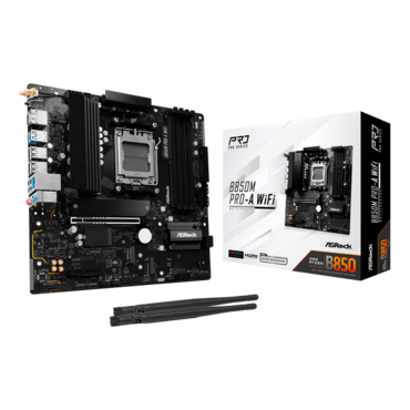 B850M Pro-A WiFi, AMD B850 Chipset, AM5, microATX Motherboard