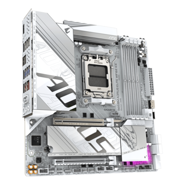 B850M AORUS ELITE WIFI6E ICE, AMD B850 Chipset, AM5, microATX Motherboard