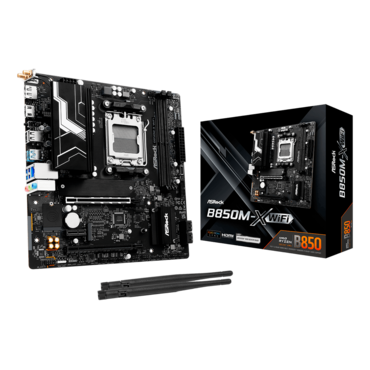 B850M-X WiFi, AMD B850 Chipset, AM5, microATX Motherboard
