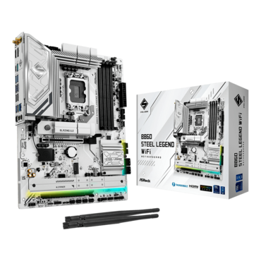 B860 Steel Legend WiFi, Intel® B860 Chipset, LGA 1851, Thunderbolt™ 4, ATX Motherboard