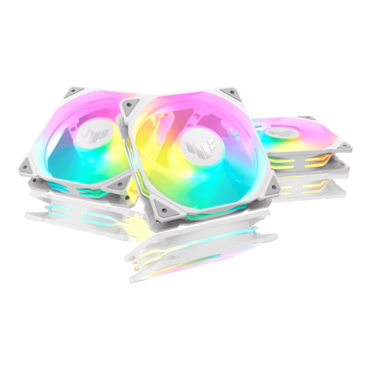 TUF Gaming TR120 ARGB 3 x 120mm, White, ARGB LEDs, 2000 RPM, 77.4 CFM, 29 dBA, Cooling Fans