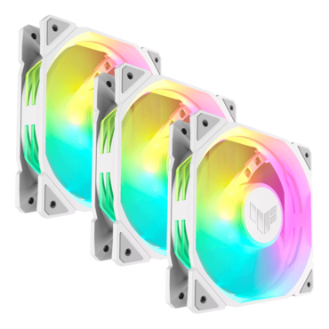 TUF Gaming TR120 ARGB 3 x 120mm, White, ARGB LEDs, 2000 RPM, 77.4 CFM, 29 dBA, Cooling Fans