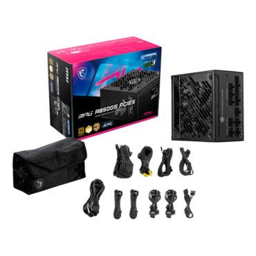 MPG A850GS PCIE5, 80 PLUS Gold 850W, Full Modular, ATX Power Supply