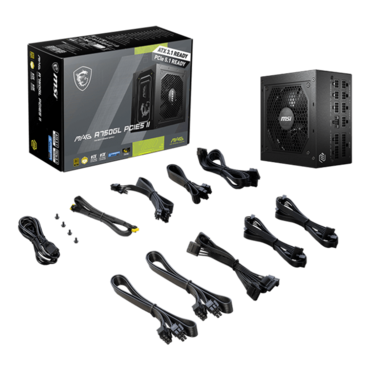 MAG A750GL PCIE5 II, 80 PLUS Gold 750W, Full Modular, ATX Power Supply