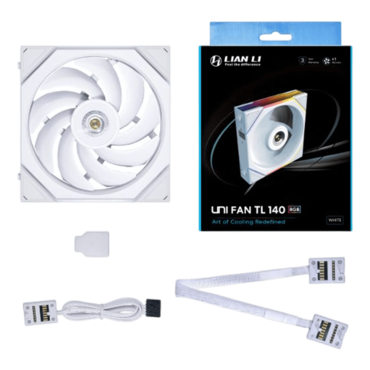 UNI FAN TL 140mm, White, ARGB LEDs, 1800 RPM, 103.9 CFM, 29 dBA, Cooling Fan