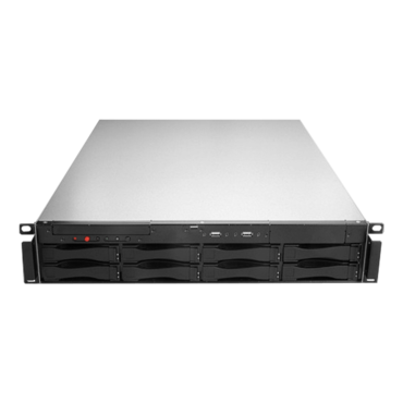 U-208SS, 8x 3.5&quot;/2.5&quot; Hotswap Bays, ATX, No PSU, Grey, 2U Chassis