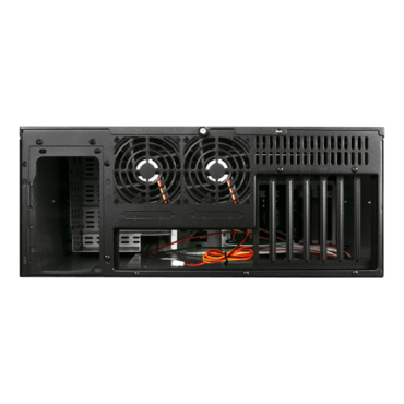 D-406-EC, 6x 5.25&quot; + 2x 3.5&quot; Bays, ATX, No PSU, Black, 4U Chassis