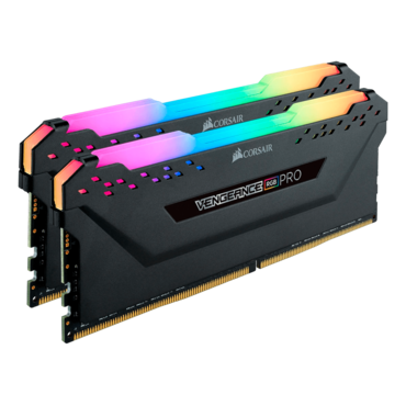 64GB (2 x 32GB) VENGEANCE® RGB PRO SL DDR4 3200MHz, CL18, Black, RGB LED, DIMM Memory