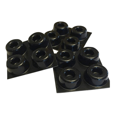 Small Black Door Knob Bumpers (Set of 12) - DRBMP-SMBLK-12