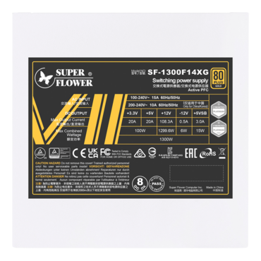 Leadex VII XG (WH), 80 PLUS Gold 1300W, ECO Mode, Fully Modular, ATX Power Supply