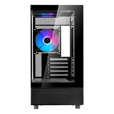 Lucid 04, Tempered Glass, microATX, Black, Mid Tower Case