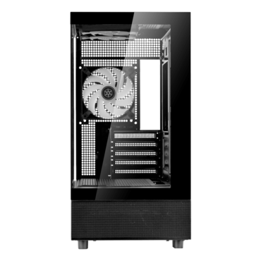 Lucid 04, Tempered Glass, microATX, Black, Mid Tower Case