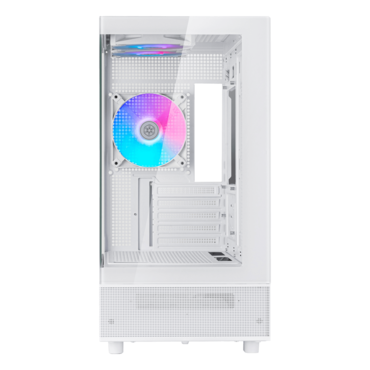Lucid 04, Tempered Glass, microATX, White, Mid Tower Case