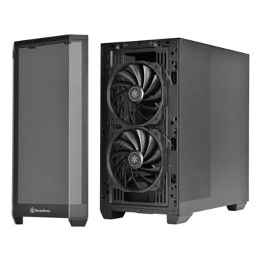 SETA H2M, Mesh Panel, No PSU, microATX, Black, Mid Tower Case