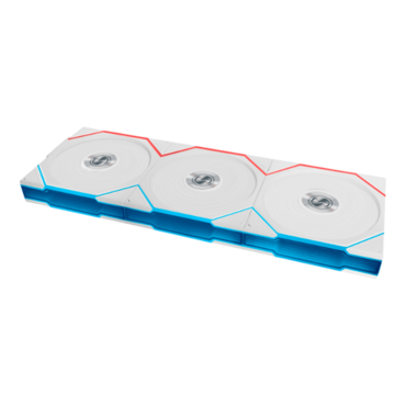 UNI FAN TL 120 Reverse Blade Wireless 3 x 120mm, White, w/ Controller, ARGB LEDs, 2300 RPM, 83.4 CFM, 34 dBA, Cooling Fans