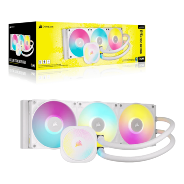 iCUE LINK TITAN 360 RX RGB, White, 360mm Radiator, Liquid Cooling System