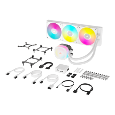 iCUE LINK TITAN 360 RX RGB, White, 360mm Radiator, Liquid Cooling System