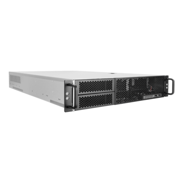 R200-01N-CR800.U3, 2x 5.25" External Bays, 6x 3.5" Internal Bays, No PSU, EEB, Black/Grey, 2U Chassis - TAA Compliant