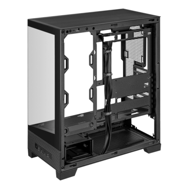 A31, Tempered Glass, No PSU, ATX, Black, Mid Tower Case