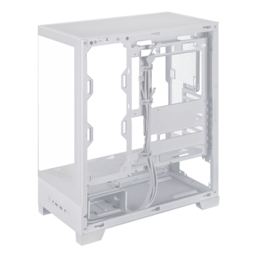 A31, Tempered Glass, No PSU, ATX, White, Mid Tower Case