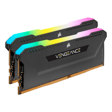 32GB (4 x 8GB) VENGEANCE® RGB PRO SL DDR4 3200MHz, CL16, Black, RGB LED, DIMM Memory