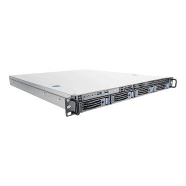 RS104-02SN-S315.H(D), 4x 3.5&quot;/2.5&quot; External Bays, 2x 2.5&quot; Internal Bays, 315W PSU, ATX, Black/Grey, 1U Chassis - TAA Compliant