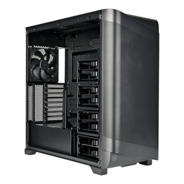 SETA A2, Tempered Glass, No PSU, E-ATX, Black, Mid Tower Case