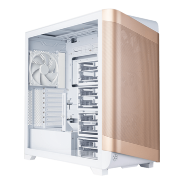 SETA A2, Tempered Glass, No PSU, E-ATX, White/Rose Gold, Mid Tower Case