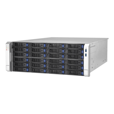 IW-RS424-02M-CR800.H, 24x 3.5&quot;/2.5&quot; External Bays, 2x 2.5&quot; Internal Bays, 800W Rdt PSU, EEB, Black/Grey, 4U Chassis - TAA Compliant