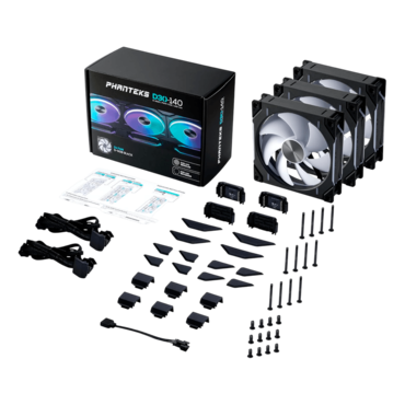 D30-140 3 x 140mm, D-RGB LEDs, 1800 RPM, 71.93 CFM, 29.5 dBA, Cooling Fans