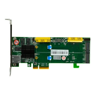 ARC-1203-2N, M.2 NVMe, 2-Port, PCIe 2.0 x1, Controller with 512MB Cache