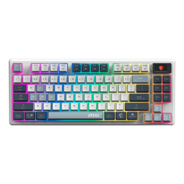 FORGE GK600 TKL WIRELESS SKY, RGB, Linear, Wired/Bluetooth/Wireless, White, Mechanical Gaming Keyboard