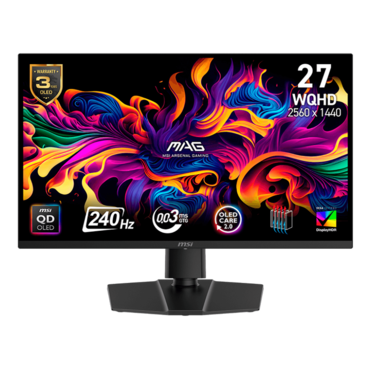 MAG 271QP QD-OLED X24, DisplayHDR™ 400, 26.5&quot; QD-OLED, 2560 x 1440 (QHD), 0.03 ms, 240Hz, Gaming Monitor