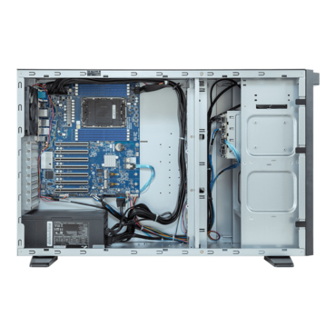 W773-W80, Tower, Intel® W790, 4x 3.5"/2.5" SATA Hotswap, 2x M.2, 8x DDR5, 2x 10Gb Ethernet, 2000W PSU